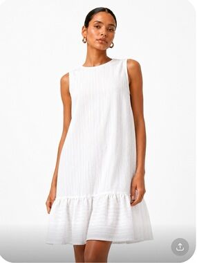 TOMMY BAHAMA Linen White Sleeveless Midi Dress Size M